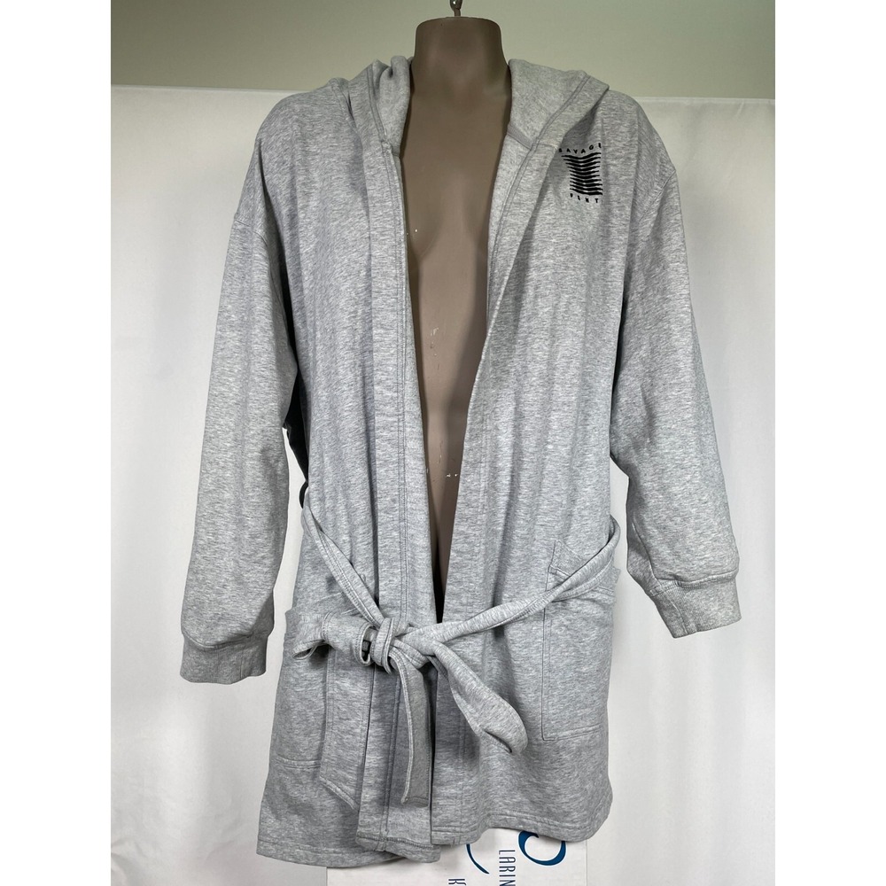Savage x Fenty Gray Forever Savage Showgirl Short Robe Women's XL